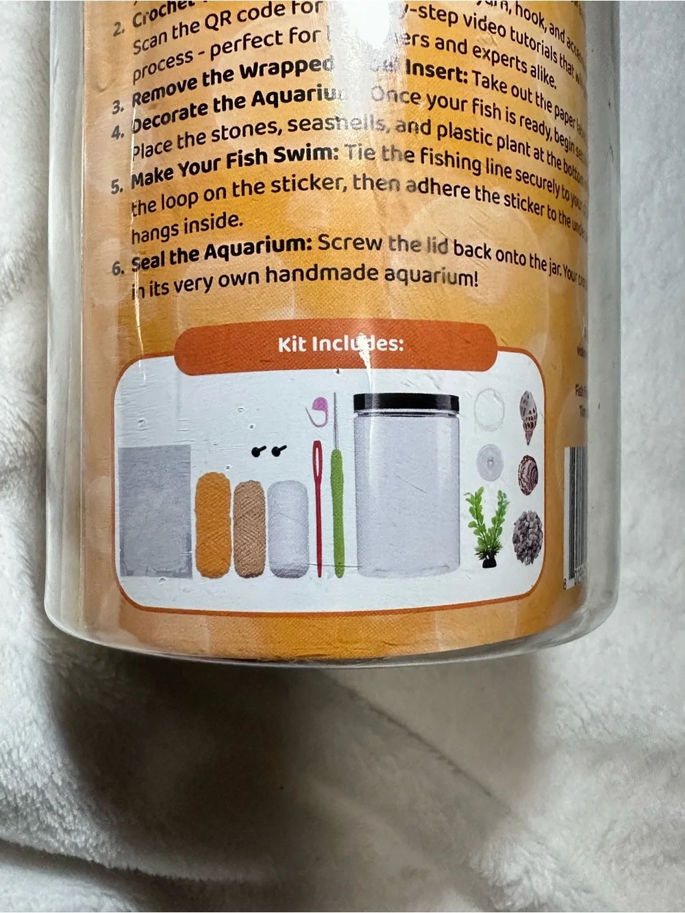 The Loop Brigade Learn to Crochet Aquarium Kit Zippy Clownfish
